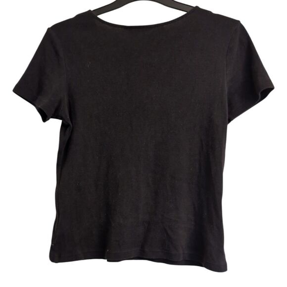 BHS floral embroided black t shirt size s - Picture 5 of 5